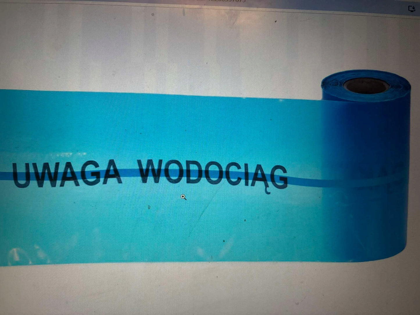 Taśma niebieska ostrzegawcza uwaga wodociąg lokalizacyjna wkładka stal 100m