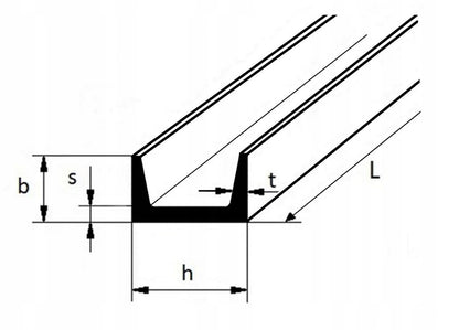Ceownik stalowy g/w UNP 140x60x7 długość 50cm