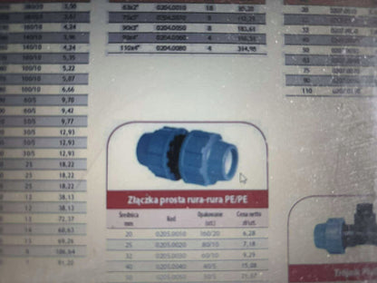 mufa pe 110 skręcana,złączka pe 110 skręcana