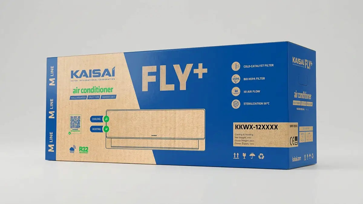 Klimatyzator ścienny KAISAI FLY+ 3,5kW Wi-Fi ZESTAW (KKWX-12RRA1)