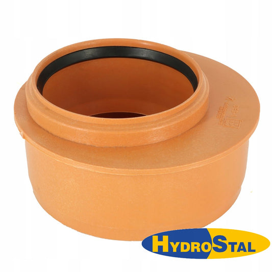 Redukcja kanalizacyjna 160/110 mm pomarańczowa krótka złączka KG PVC