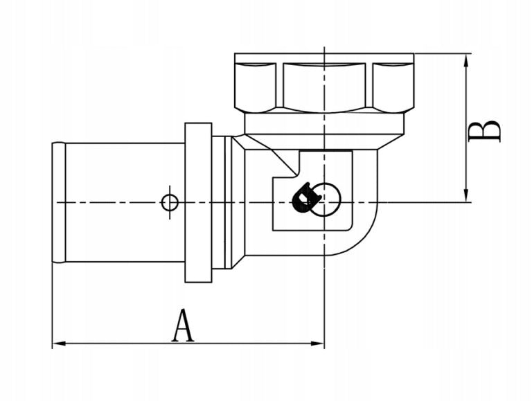 kolano zaprasowywane 25x3/4 GW mosiądz PEX DIAMOND