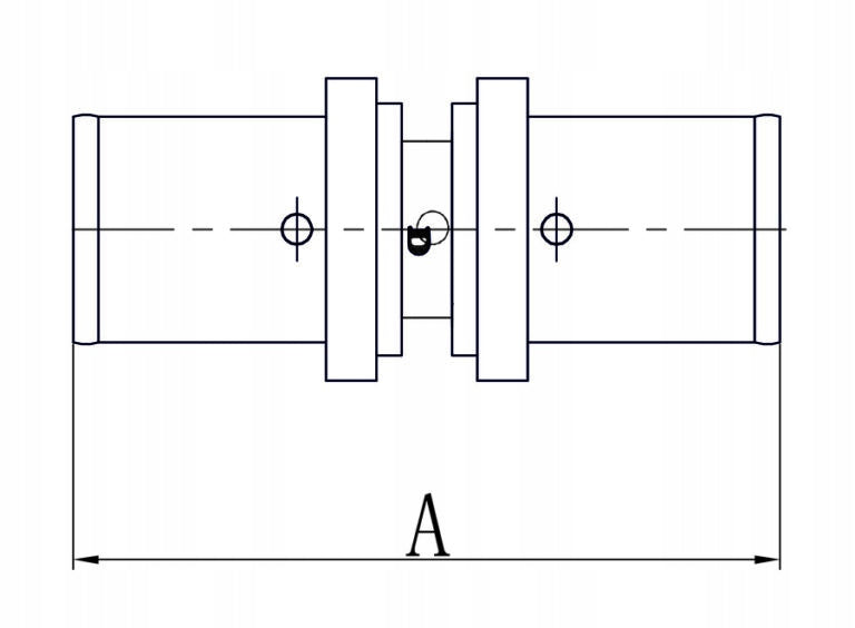 łącznik zaprasowywany 25x25 mm PEX mosiądz DIAMOND