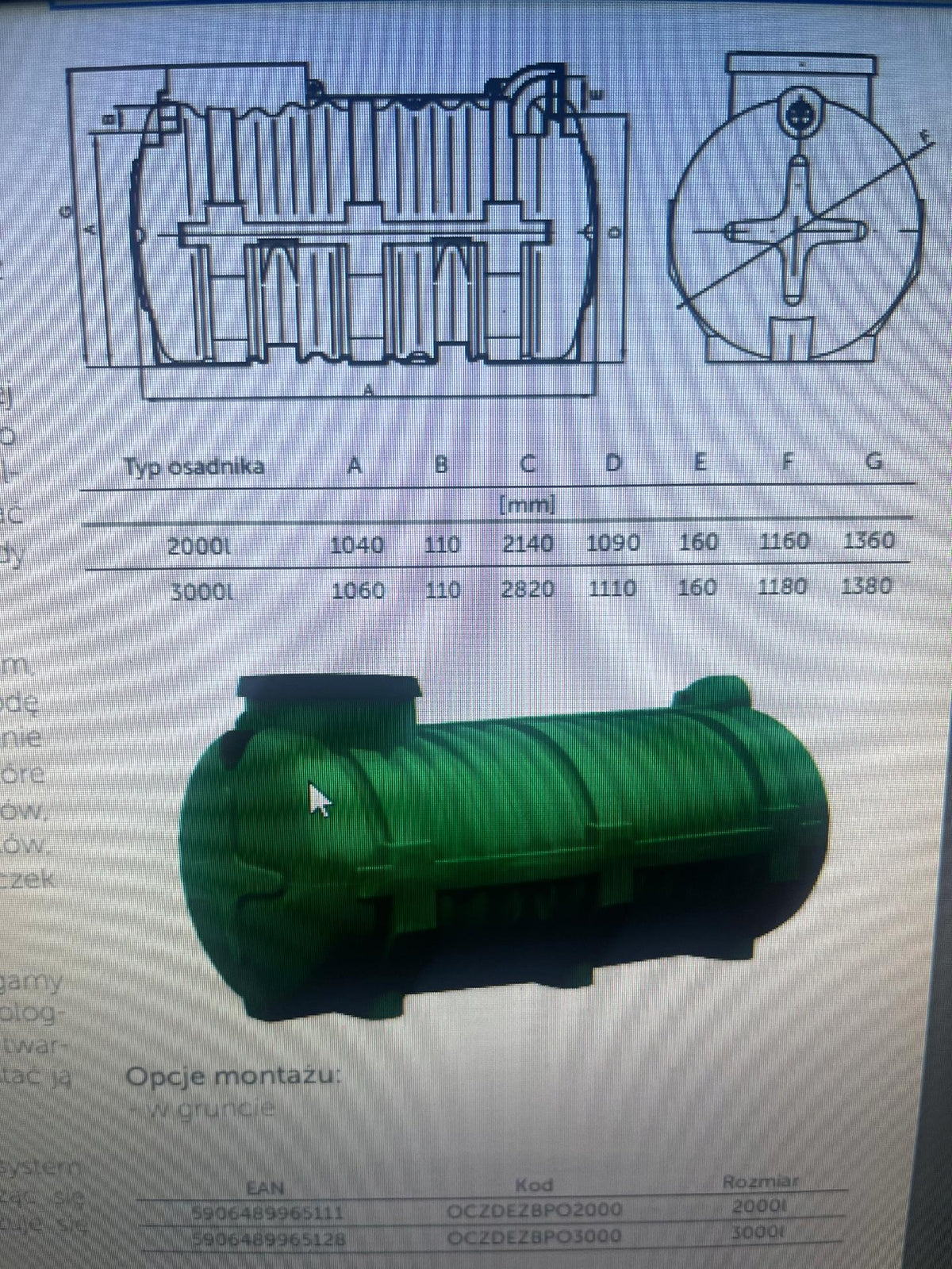 zbiornik na deszczówkę 3000 l