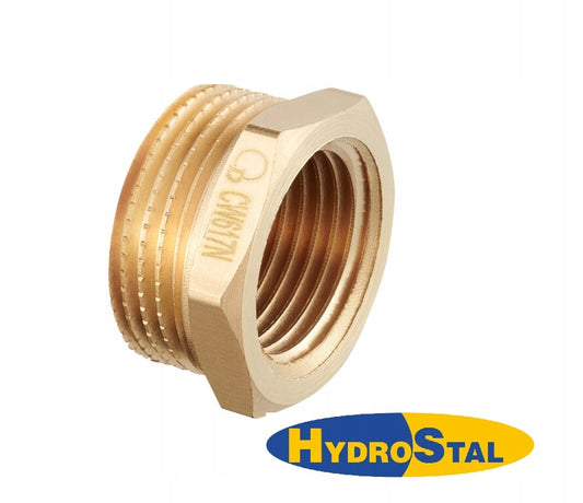 Redukcja mosiężna 2"x1" bush mosiądz krótka 50x25