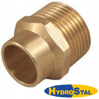 Złączka miedziana z gwintem zewnętrznym (GZ) 22 mm x 1/2" - Do lutowania