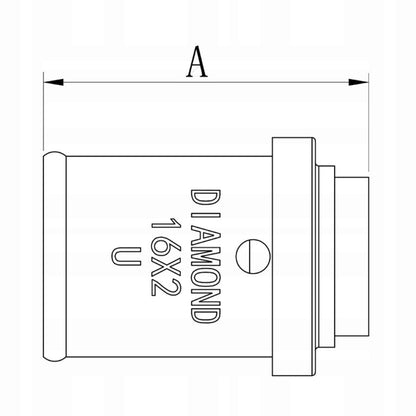 korek zaprasowywany 16mm mosiądz PEX DIAMOND