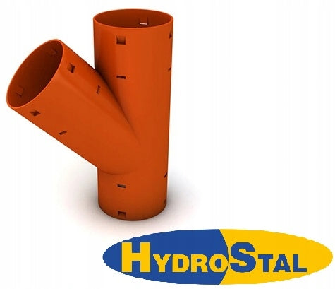 Trójnik Redukcyjny Drenarski 160/100 mm 45 Stopni Redukcja Rura Drenażowa
