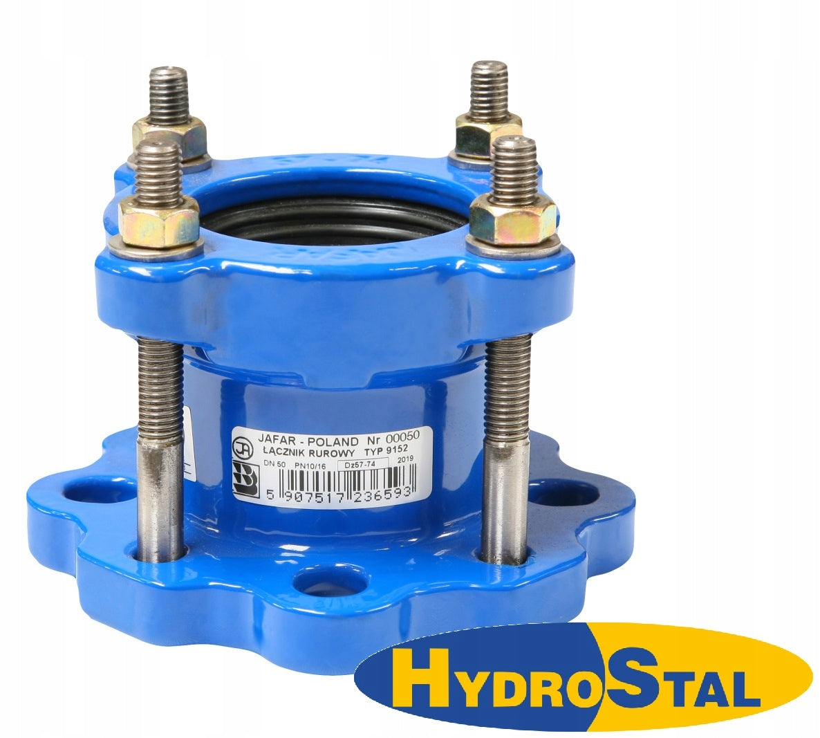 JAFAR Łącznik Rurowo-Kołnierzowy DN80 (Dz84-107mm) Żeliwo Sfero PN16