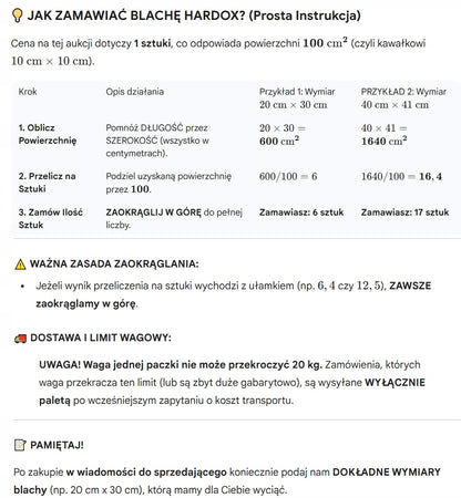 Blacha HARDOX 500 3 mm formatka AR500 odporna na ścieranie CIĘTA NA WYMIAR