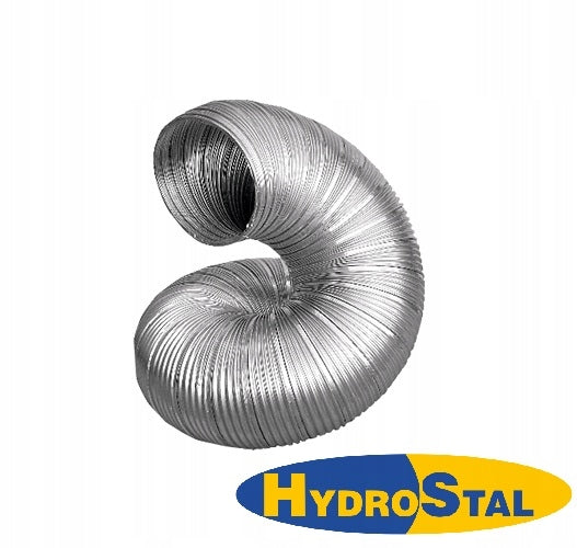 Rura Aluflex Elastyczna Wentylacyjna SPIRO aluminium 125mm Rozciągana 100cm