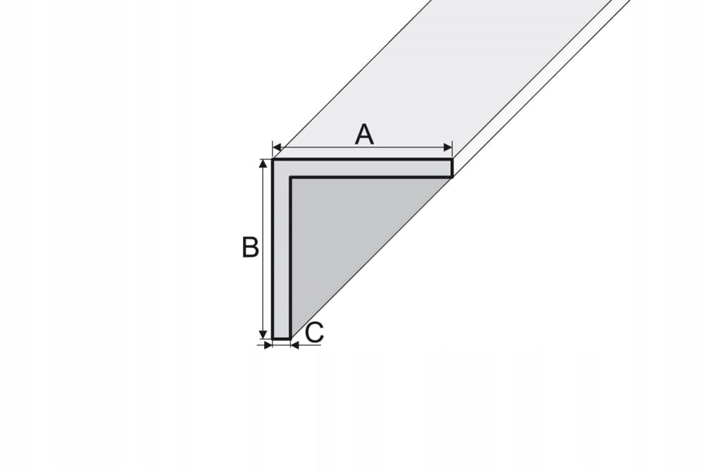 Kątownik stalowy G/W 100x100x8 S235 100cm