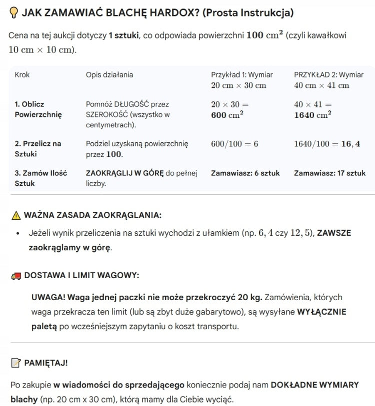 Blacha HARDOX 500 25 mm formatka AR500 odporna na ścieranie CIĘTA NA WYMIAR