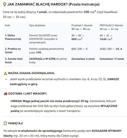 Blacha HARDOX 500 25 mm formatka AR500 odporna na ścieranie CIĘTA NA WYMIAR