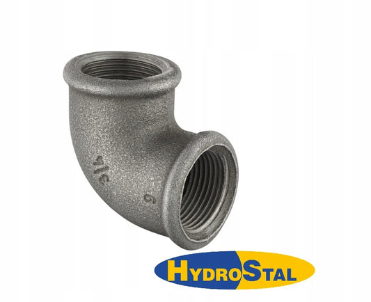 Kolano Czarne 5/4 cal 1 1/4 Żeliwo Białe Złączka Hydrauliczna Stalowa
