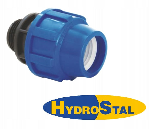 Złączka PE/GZ Skręcana 25x1/2 cala PN16 PP Wodociągowa Złączka GZ