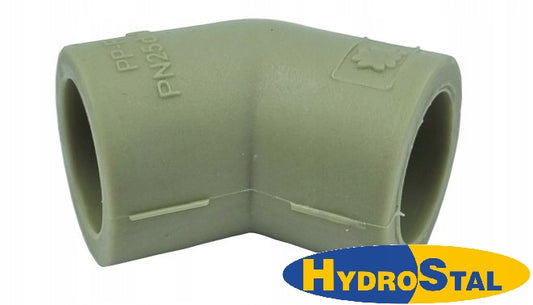 Kolano PP-R 16mm 45 stopni PN20 Zgrzewane Wodociągowe