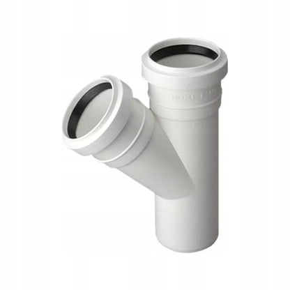 Trójnik kanalizacyjny biały 50 mm 45 stopni PP